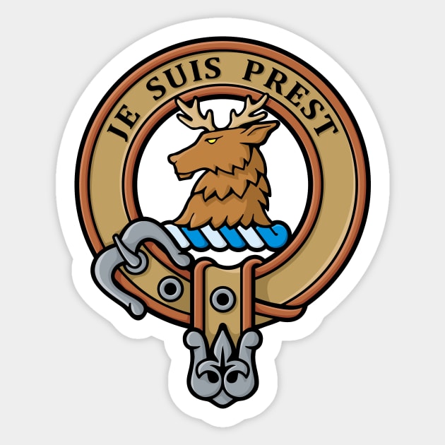 Clan Fraser of Lovat Crest Sticker by sifis